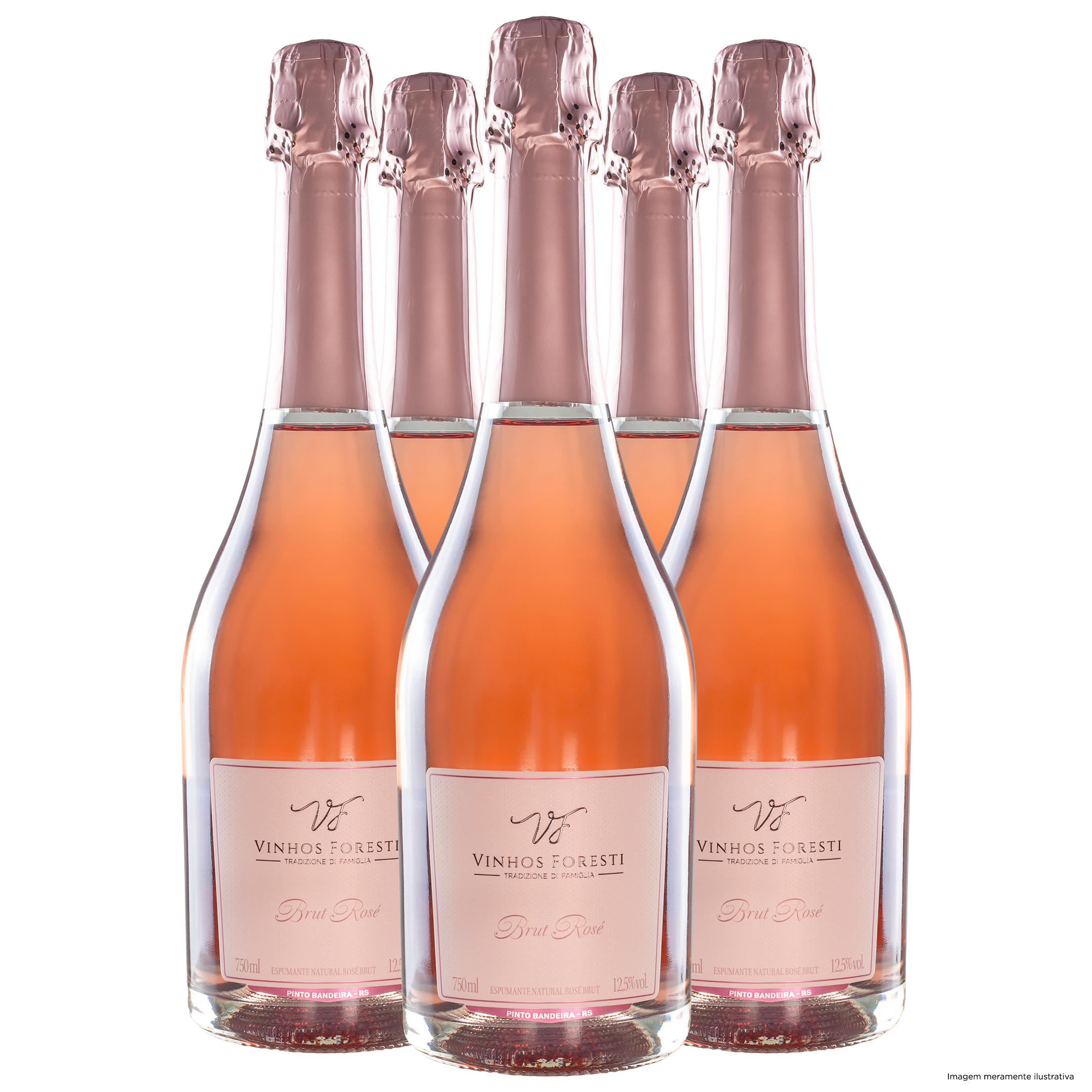 6 unidades Espumante Brut Rosé – Vinhos Foresti